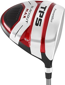 Powerbilt TPS Blackout Max Driver, Mens 10.5 Degree in Black/Red with Headcover