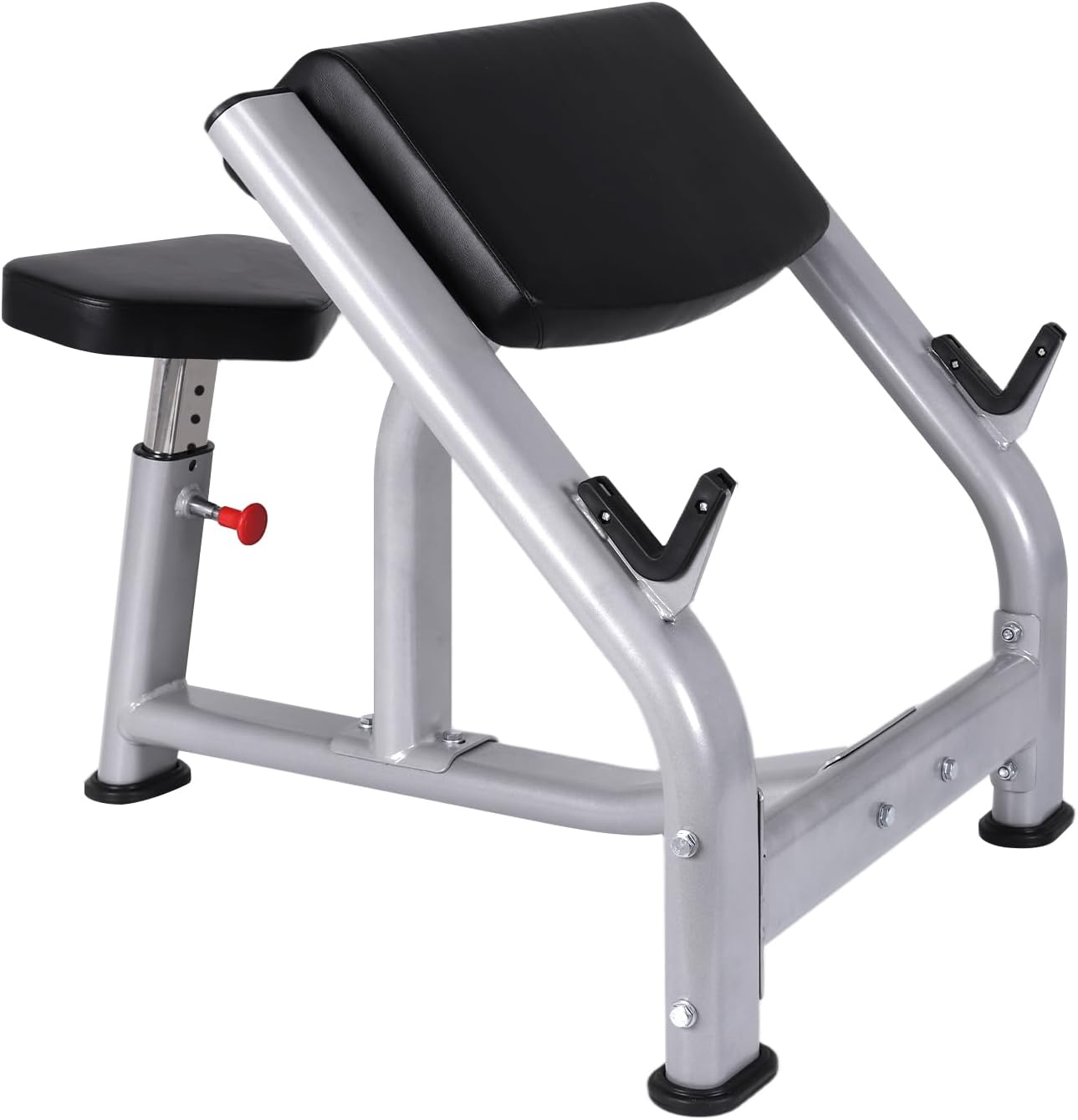 Fitness Preacher Curl Bench with Adjustable Seat Workout Bench Weight Training Equipment for Upper Body Home Gym Biceps Workout