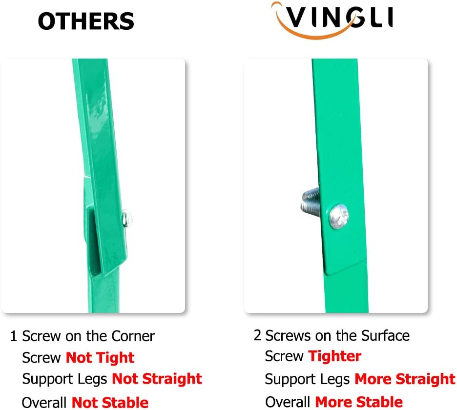 VINGLI Upgrade 8FT Ornamental Windmill Backyard Garden Decoration Weather Vane, Heavy Duty Metal Wind Mill w/ 4 Legs Design (Green)