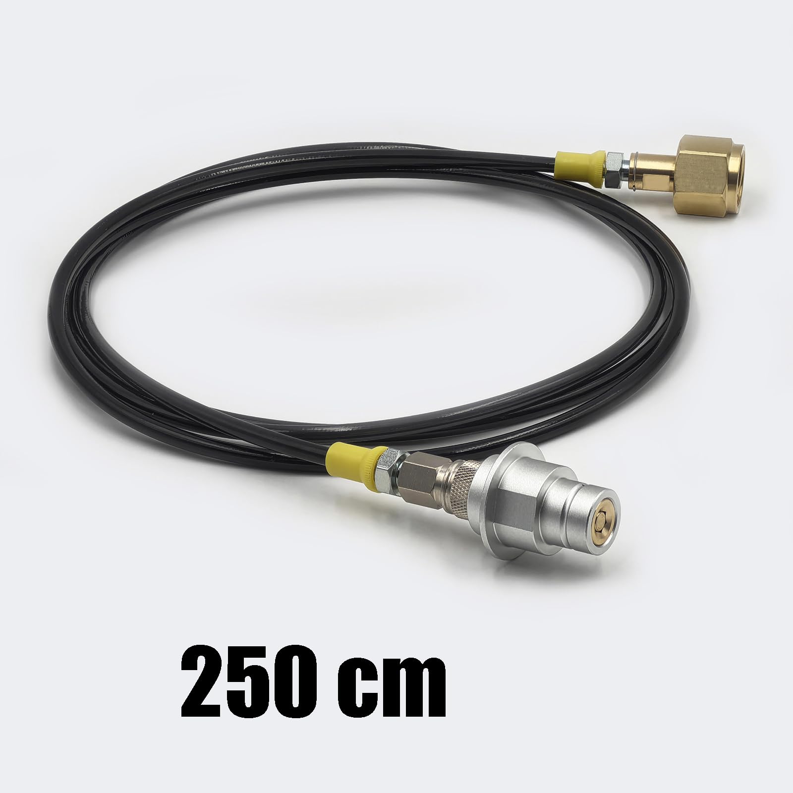 DRYHTEN Set di Tubi per Gasatore d'Acqua Esterno con Adattatore di Rifornimento CO2 Schlauchkit 1metro/2.5metri con Connettore Quick Connect per Sodastream Terra, DUO, ART, Gaia (Lunghezza Tubo 2.5 m)