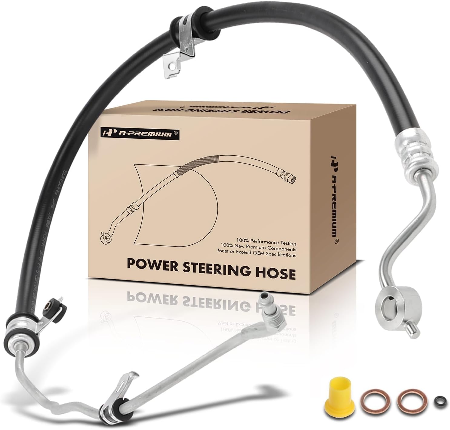 A-Premium Power Steering Pressure Hose Line Assembly Compatible with Kia Optima 2008-2010, L4 2.4L, Pump To Rack