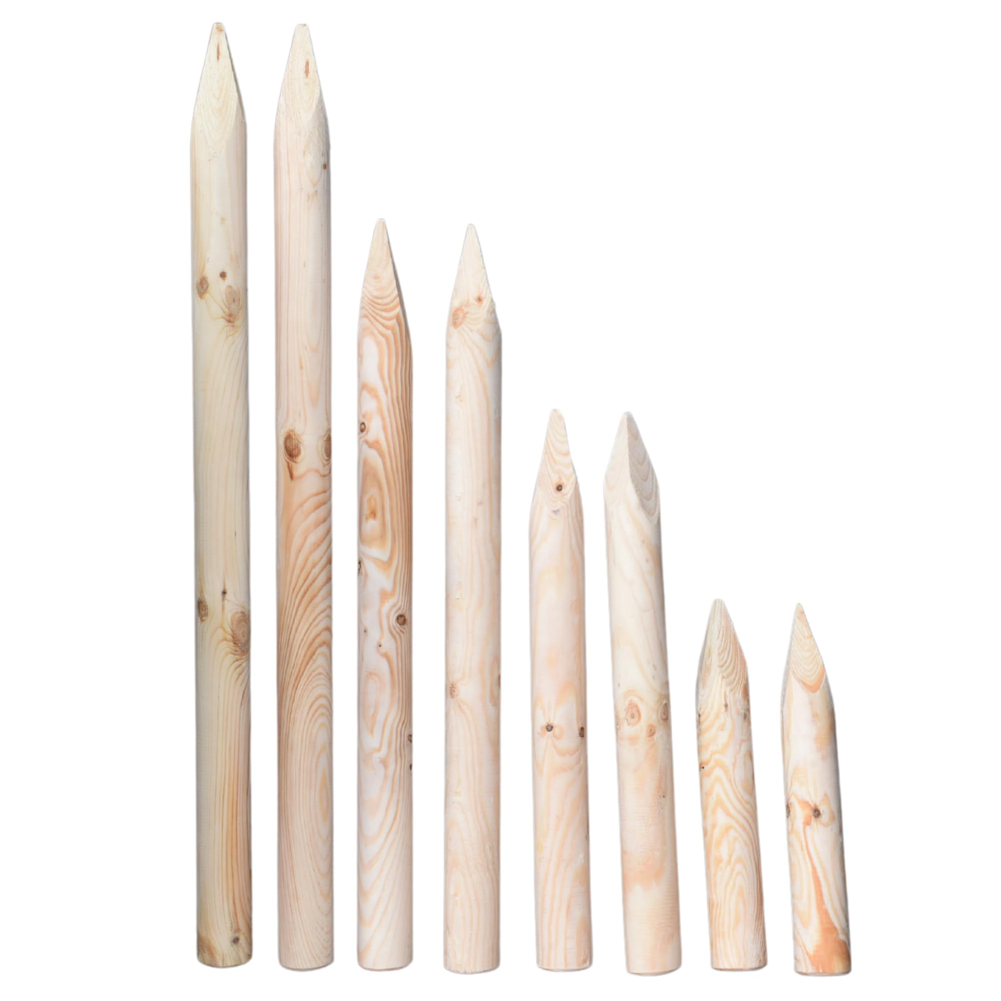 ø 6cm Pack De 4 Estacas De Madera con Punta Largo 200 cm Tutores para Plantas Sin Impregnar Poste Jardín Madera Natural para Árboles Poste para Valla Piquetas