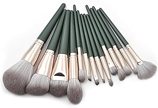 PartyKindom 14Pcs Wooden Handle Makeup Brush ...
