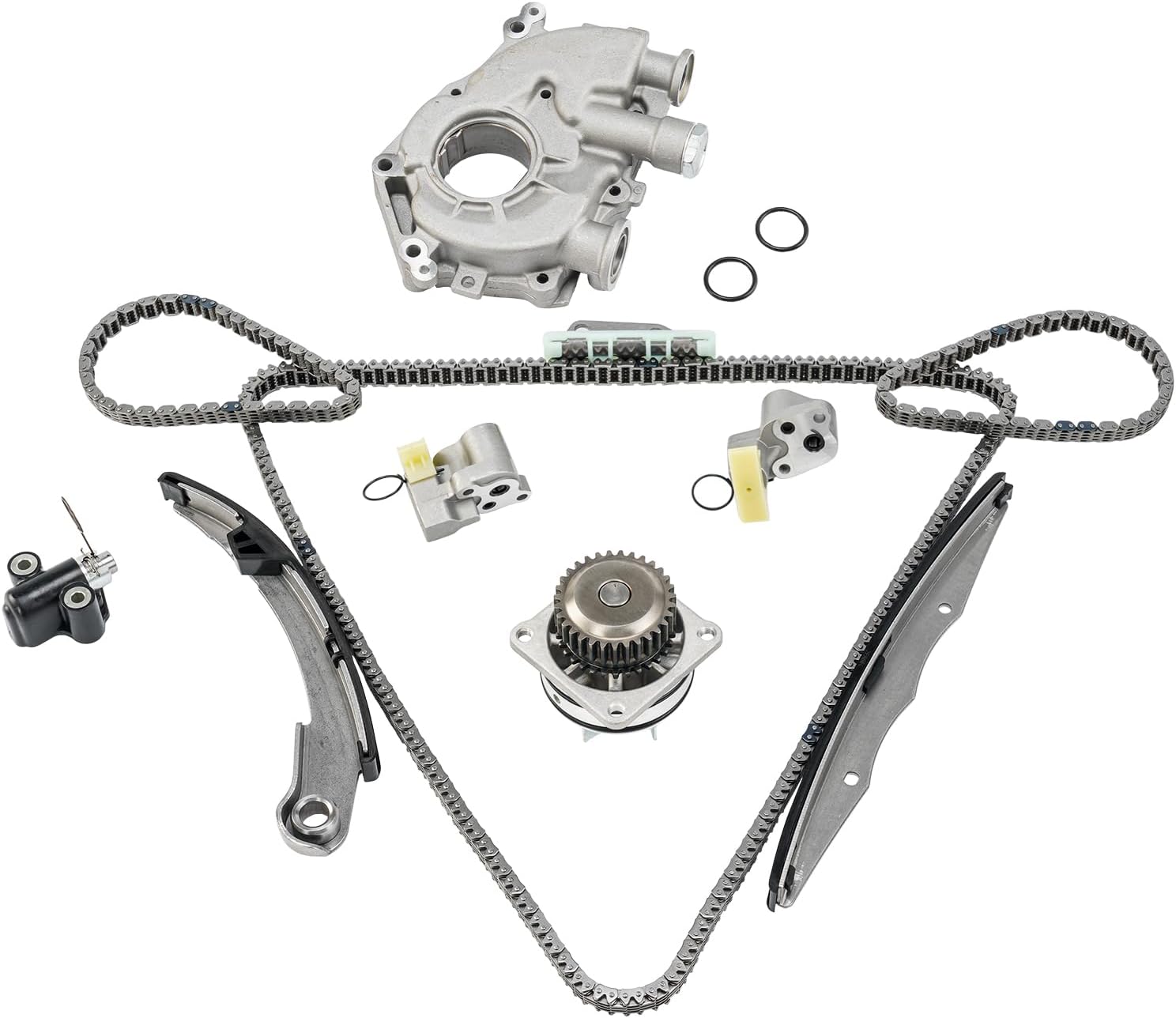 KAX Engine Timing Chain Kit Fit for Nissan Frontier Pathfinder Xterra 2005 2006 2007 2008 2009 2010 4.0L V6, OE# 13028-ZK01C, 13028-ZS00A, 13091-ZK00A, 13085-EA200, 13085-EA210, 13070-EA200