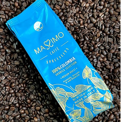 image for Massimo Caffe Colombia Italian Flavored Medium & Dark Roast Coffee Bea