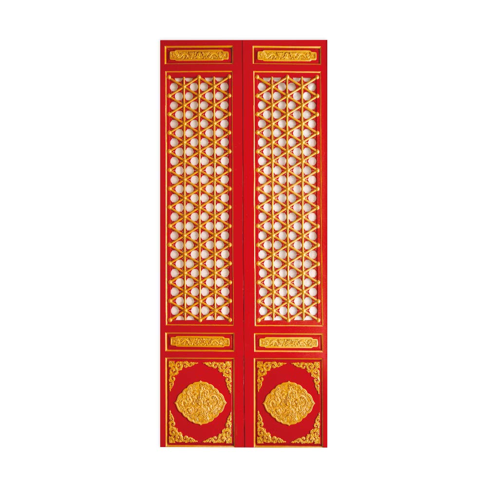 Poster porte trompe l'oeil PVC pour cacher une porte abîmée et agrandir une petite pièce