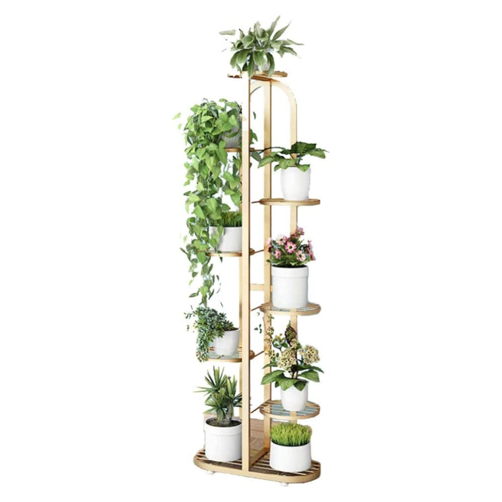 YUANCHUTOP 4/5/6/7/8 Tier Metal Plant Stand, Flower Stand Multiple Flower Pot Holder Shelves Planter Rack Storage Organizer Display Metal Pot Rack, Display Shelf for Home, Balcony,White,8floors