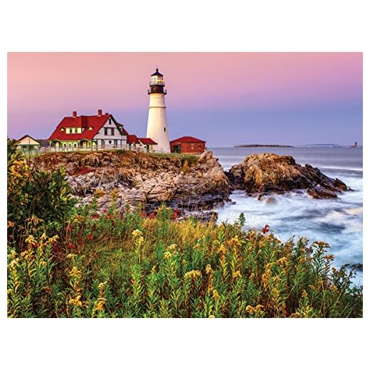 White Mountain Puzzles Maine Lighthouse - 1000 Piece Jigsaw Puzzle