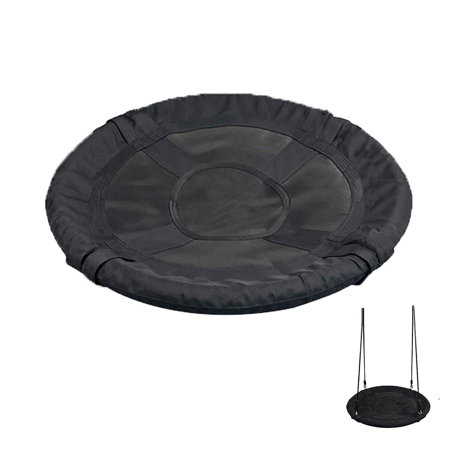 40-Inch Tree Swing Replacement Fabric，Saucer Swing Replacement Cover，Round Saucer Swing Seat Cover, Oxford Fabric(Black, 40) (Black, 40 inch)