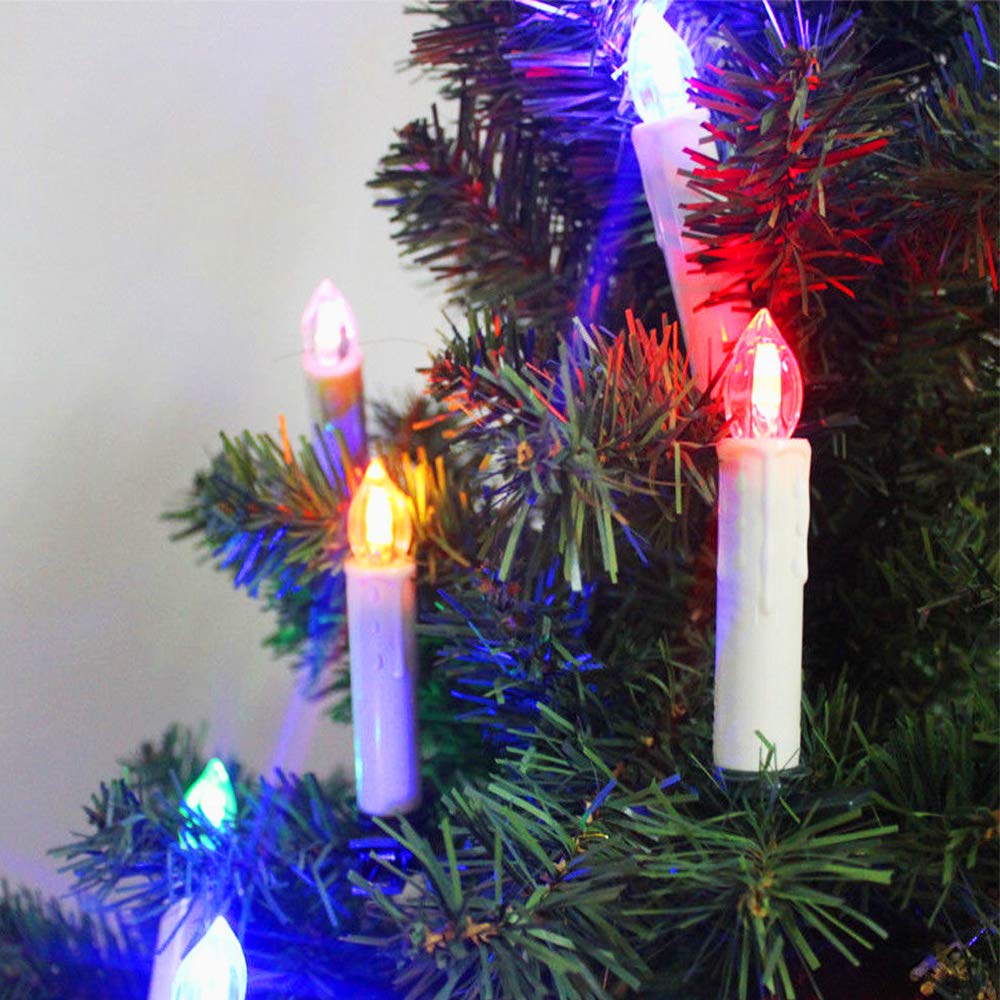 UISEBRT LED Kerzen Set 50 Stück – Kabellos Mit Fernbedienung, Timer, Warmweiß, Für Weihnachtsbaum & Deko (10 Cm, Mit Clips)