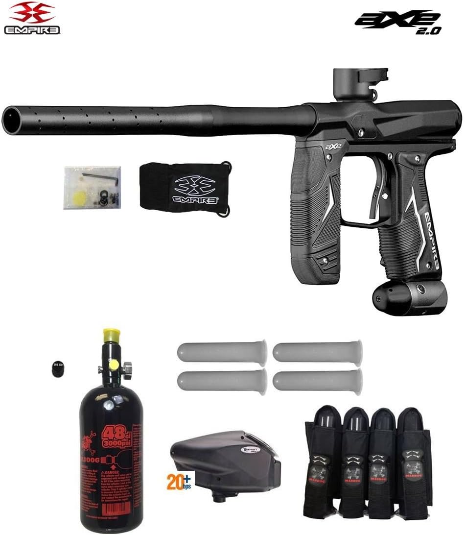 Maddog Empire Axe 2.0 Advanced Paintball Gun Package - Dust Black