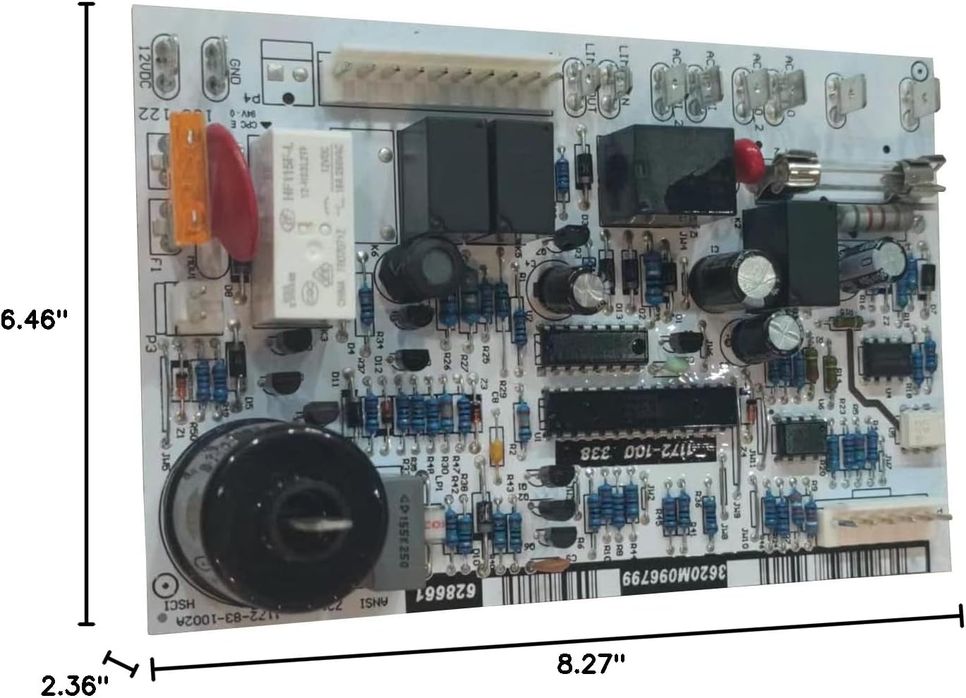 Refrigerator Power Circuit Board Kit 628661 Replacement for 2006-2019 N41X N51X N6X N8X N1095 Series,1200 Series,1210 Series,1211 Series