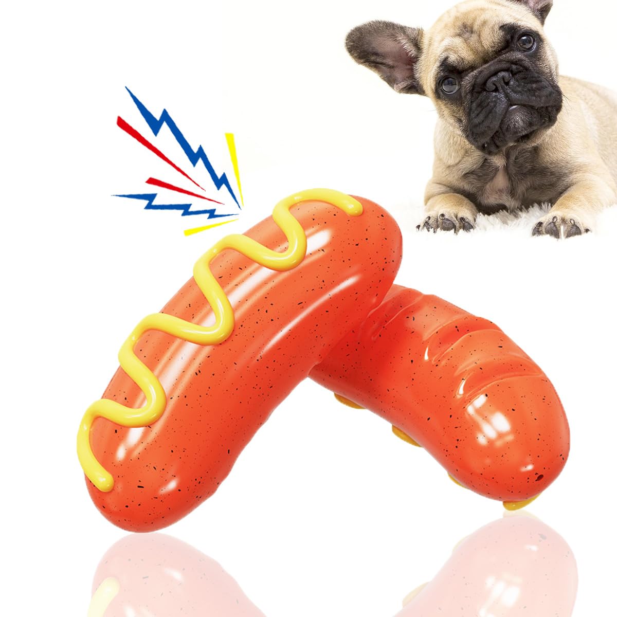 LUANTIANPAI Dog Chew Toys for Aggressive Chewers Indestructible Durable Tough Squeaky Funny Dog Teething Toy for Medium Large Breed Birthday Gift,1