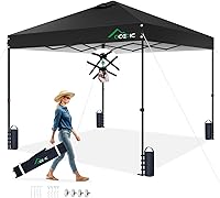 Vista 14 de Tienda de campaña desplegable de 10 x 10 pies, glorieta instantánea para exteriores con parte superior ventilada, parasol con revestimiento plateado