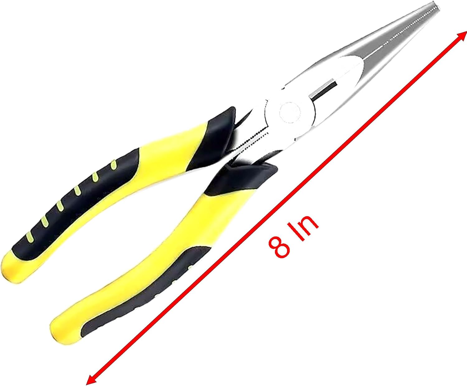 Needle Nose Cutting Pliers, 8 Inch Length High Manganese Steel Heavy Duty Vice Grip with Anti Slip Rubber Sleeve (1)