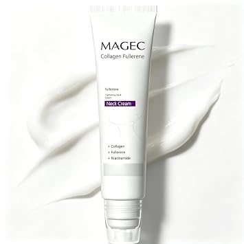 MAGEC Collagen Fullerene Neck Cream, Crema Para El Cuello | With Collagen, Fullerene & Niacinamide, Lightweight, Non-Greasy | Lifts, Firms & Reduces Wrinkles | For All Skin Types - 50g 1PCS