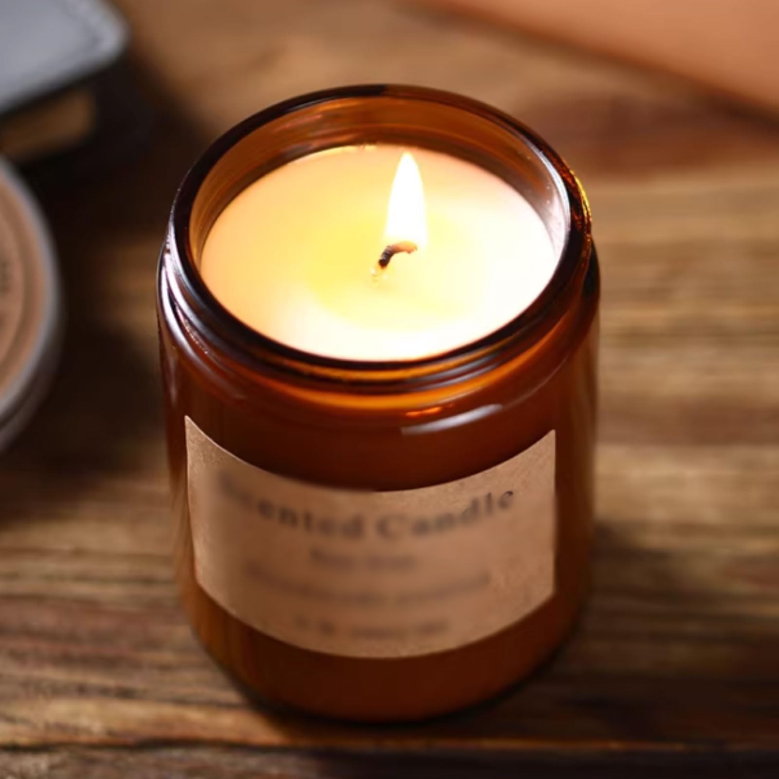 Compacto Velas de vidrio, vela perfumada reutilizable moderna de hierba de limón, vela cilíndrica de aromaterapia for vacaciones en casa, relajación y Spa no es picante(2pcs)