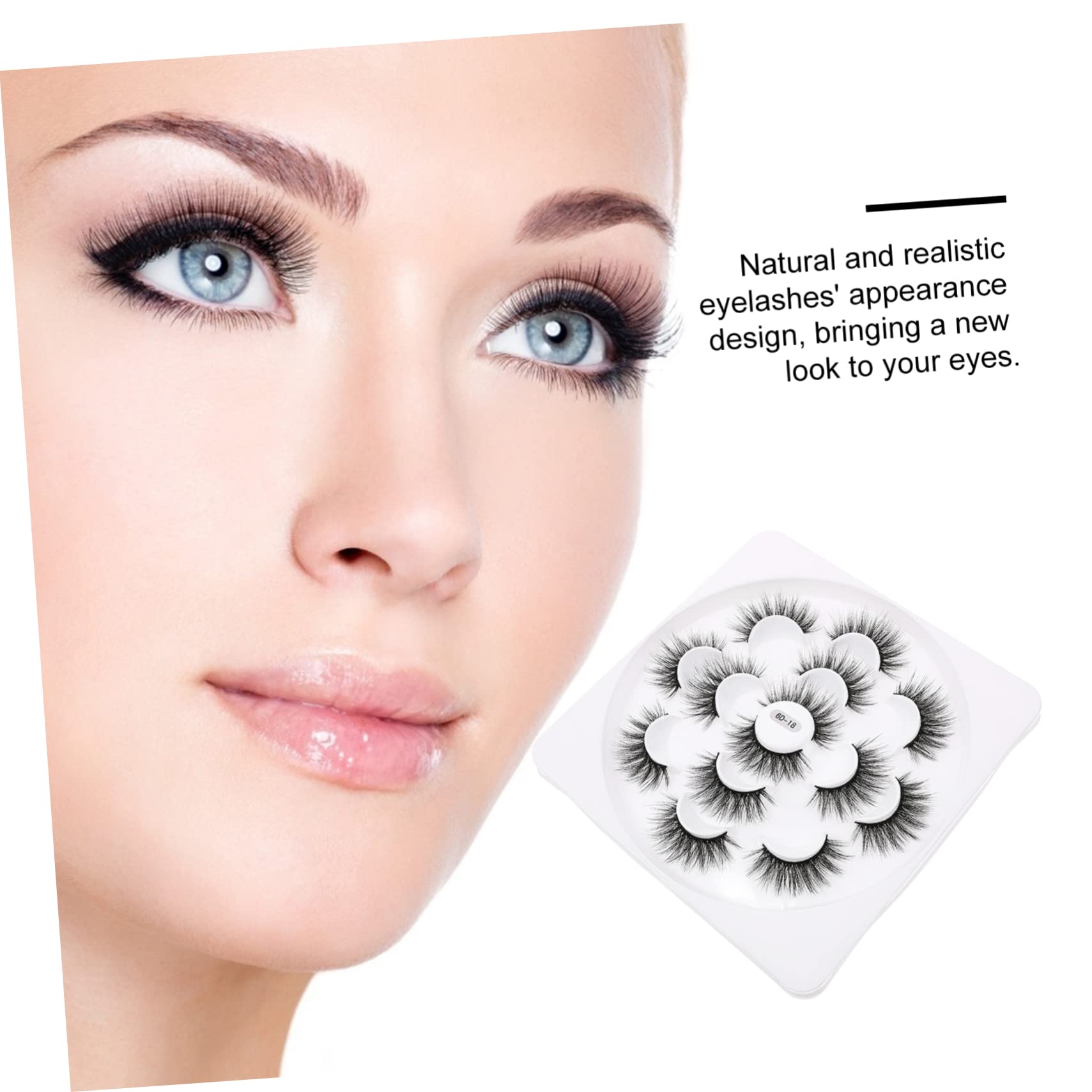 FRCOLOR Ciglia Finte Naturali e Voluminose Per Trucco Donna Per Uso Professionale e Personale Facilità Uso Look Elegante e Radioso