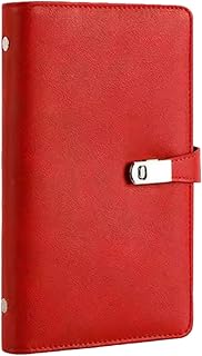 Visitenkarten Aufbewahrung, PU Leder Visitenkartenmappe Visitenkartenhalter, Hülle für Visitenkarten Buch 120 Karten,Business Card Organizer Holder für Büro, Reisen (Rot, A6*1)