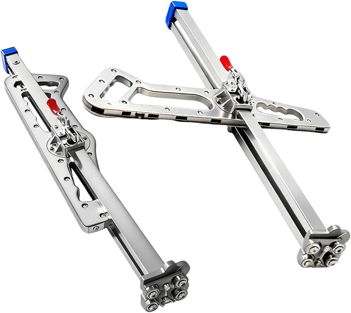 Foldable Drywall Cutting Tool,Adjustable Drywall Cutter Tool with A Cutting Range of 1.5 to 61 cm,Hand Pushed Drywall Cutter with 10 Spare Blades,Suitable for Walls,Construction