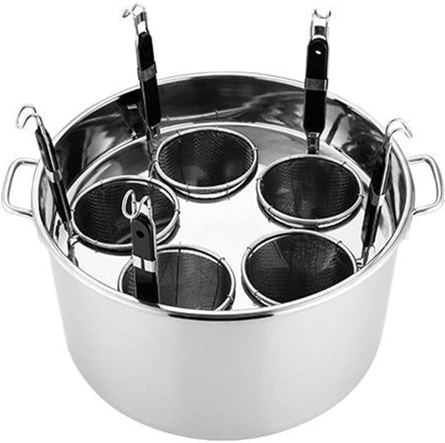 Cooking Pots,Pasta Pots Pasta Pot Stainless Steel Pasta Cooker, Stockpots with Divider and Colander Strainer, Home Kitchen Pasta Cooker Insert Set Steamer Pot,3 Holes