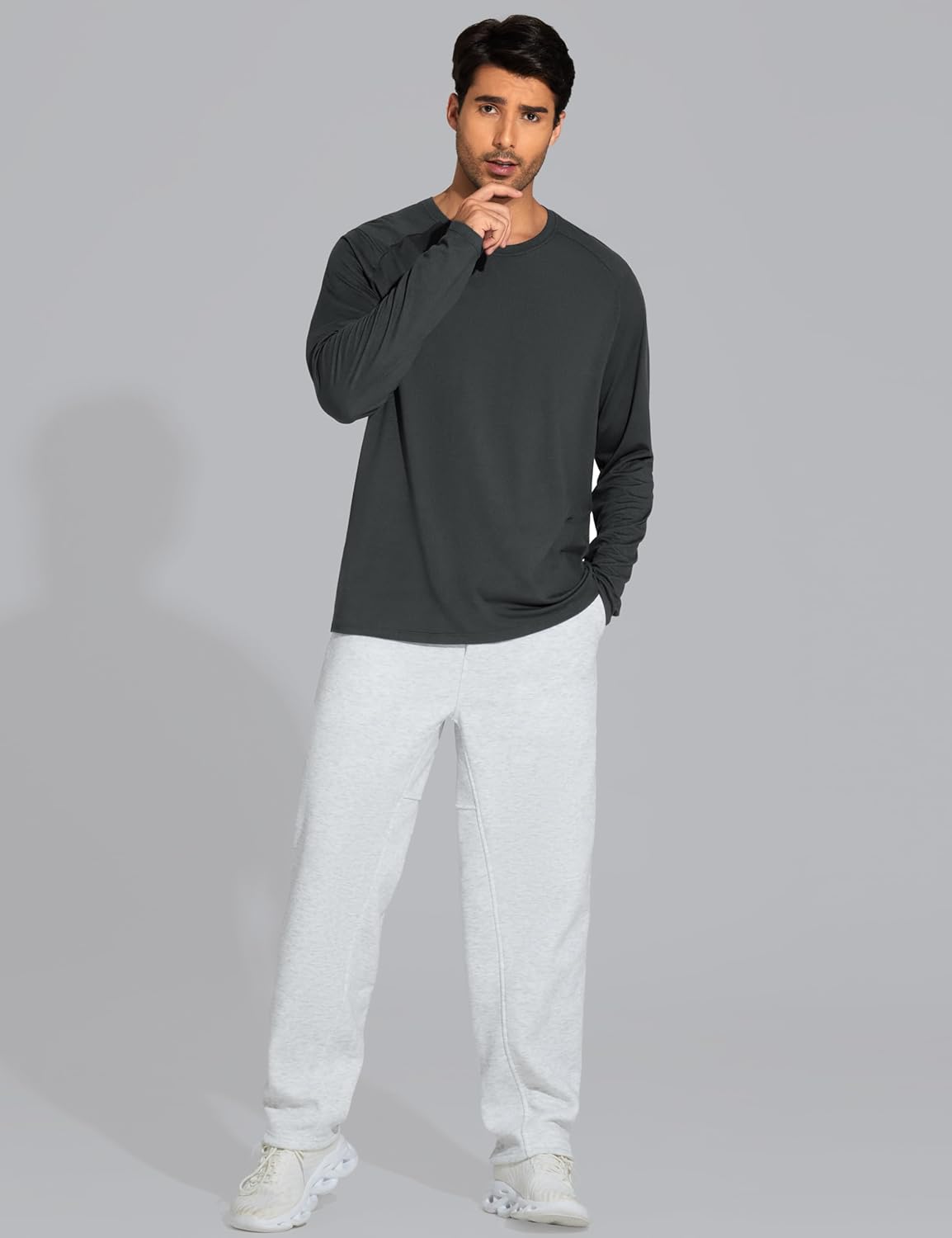 THE GYM PEOPLE Men's Long Sleeve Soft Workout Shirts UPF 50+ Fall Lightweight Athletic Pullover Tops for Hiking Running - Image 7