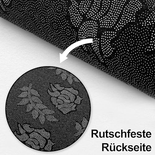 Tapis antidérapant géométrique hexagonal bleu sarcelle pour chambre