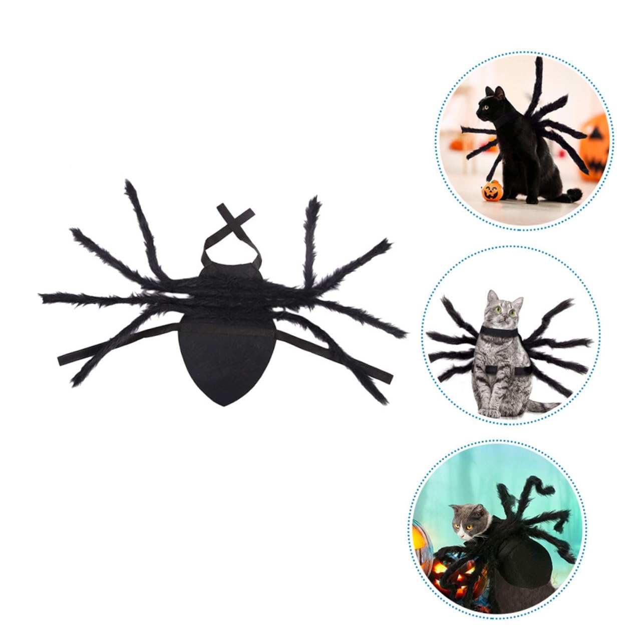 BESPORTBLE 3 Piezas Disfraz de araña Gato Mascota Gato disfrazarse de Halloween Perro Disfraces de Halloween Disfraz de Halloween para Cachorros y Gatitos Mascota de Halloween Tela compuesta