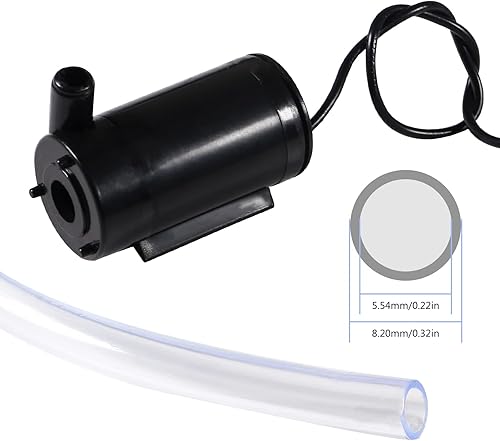 Miniatura 2 de Mini bomba de agua micro sumergible de 3 a 5 V CC con tubo de vinilo transparente, tubo flexible para acuario, fuente de jardín, estanque (4