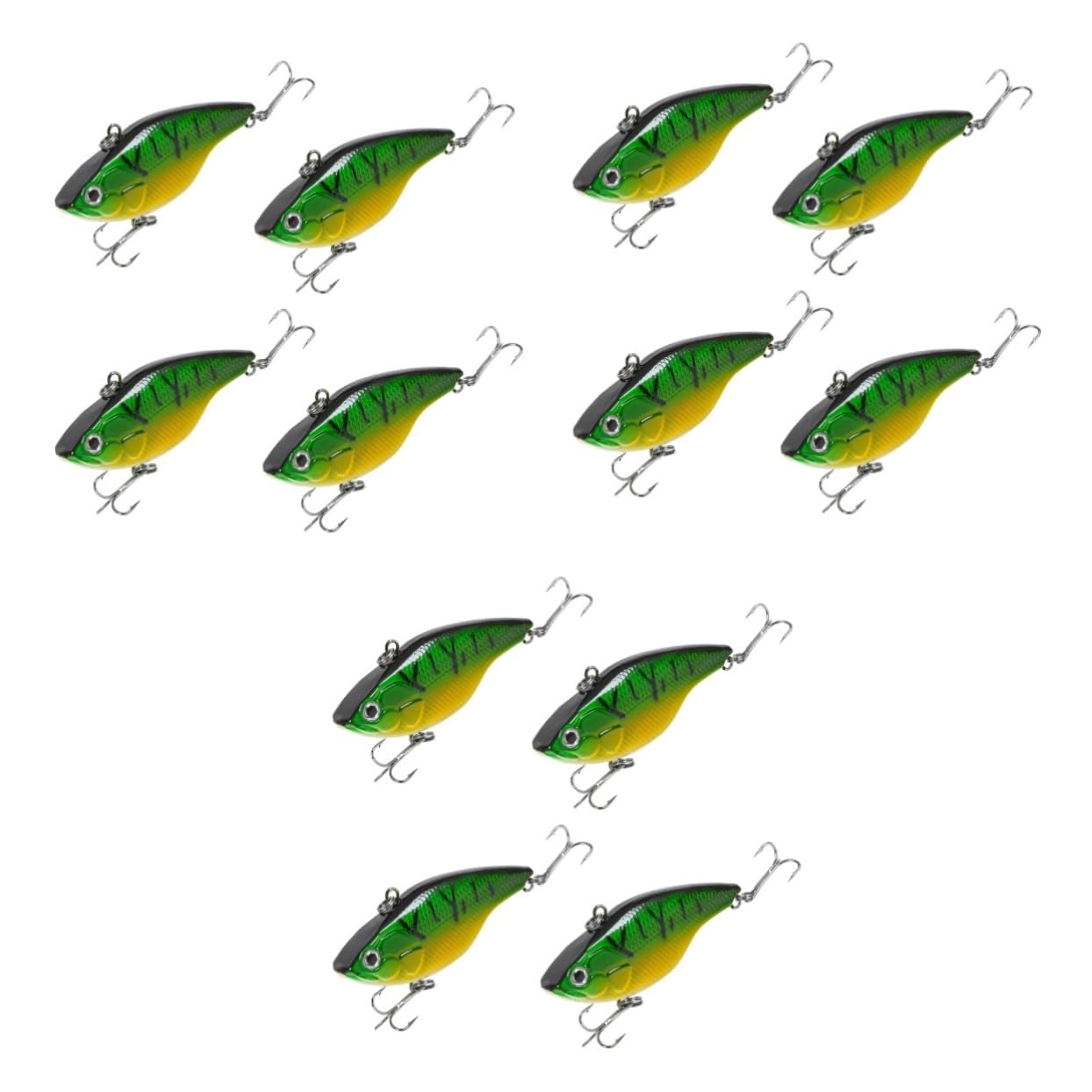 Sosoport Mini Appâts De Pêche Swimbait Lure pour Basse Lure pour Truite Leurres De Pêche Flottants Leurres De Pêche Artificiels Green
