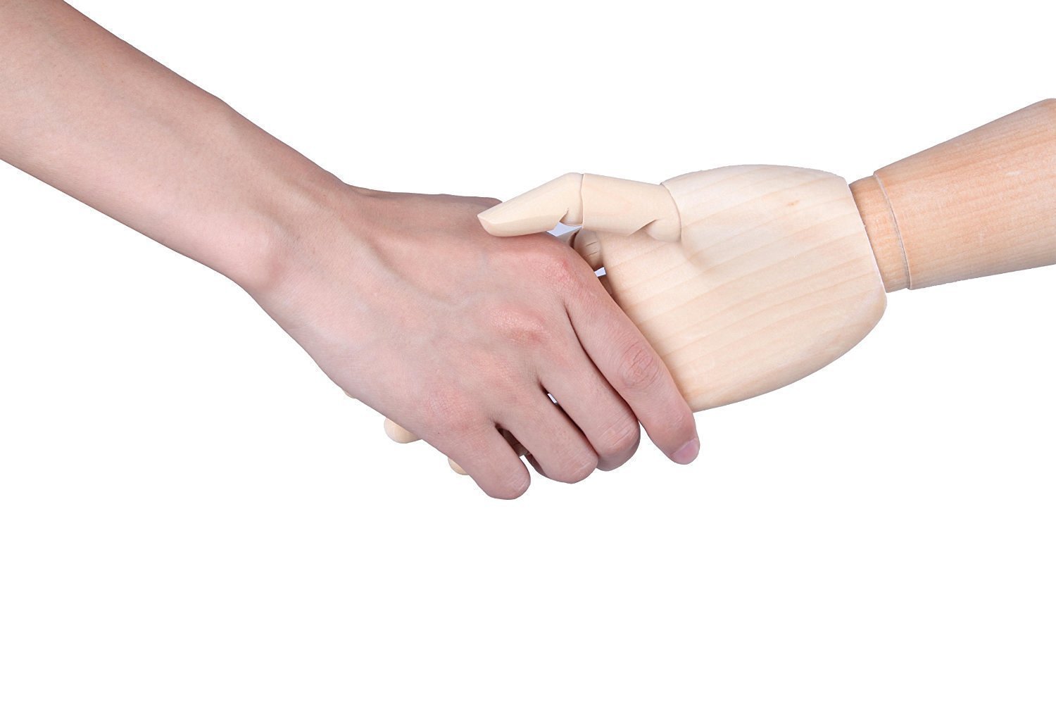 Modellhand aus Holz - 7" die Hölzerne Art Schaufensterpuppe Hand Brille Halter Schmuck Display steht - links/rechts Hand Abbildung Prüfpuppe Handmodell für Zeichnung