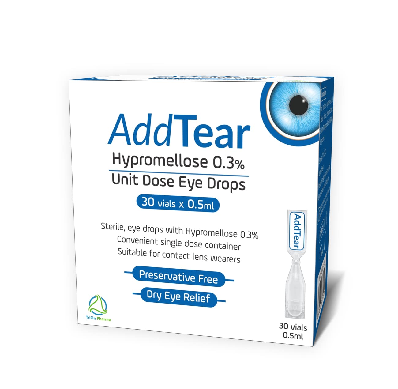Buy AddTear Sterile and Preservative Free Eye Drops for Dry Eyes