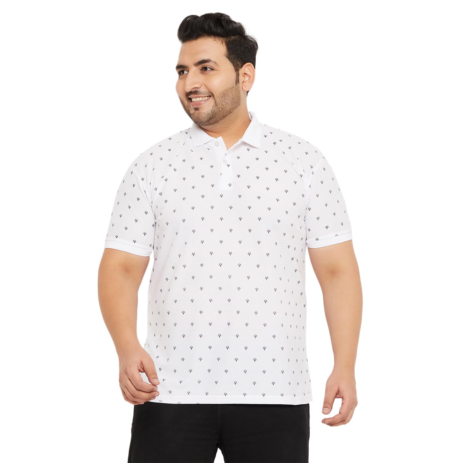 GET GOLF Men's Plus Size Cotton Blend Tshirt-BigC-1008-WHITE_4XL