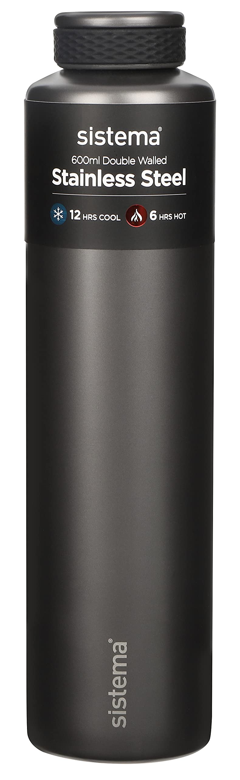 Buy Sistema Hydrate Stainless Steel Water Bottle 600 ml BPAFree