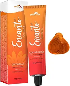 Beleza Ruiva – Coloração Encanto Colors 9.40 Louro Muito Claro Cobre Laranja 60g | Tom Ruivo Laranjinha | Com D-Pantenol, Óleo de Coco e Manteiga de Karité