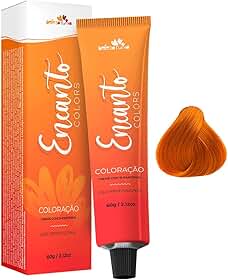 Beleza Ruiva – Coloração Encanto Colors 9.40 Louro Muito Claro Cobre Laranja 60g | Tom Ruivo Laranjinha | Com D-Pantenol, Óleo de Coco e Manteiga de Karité