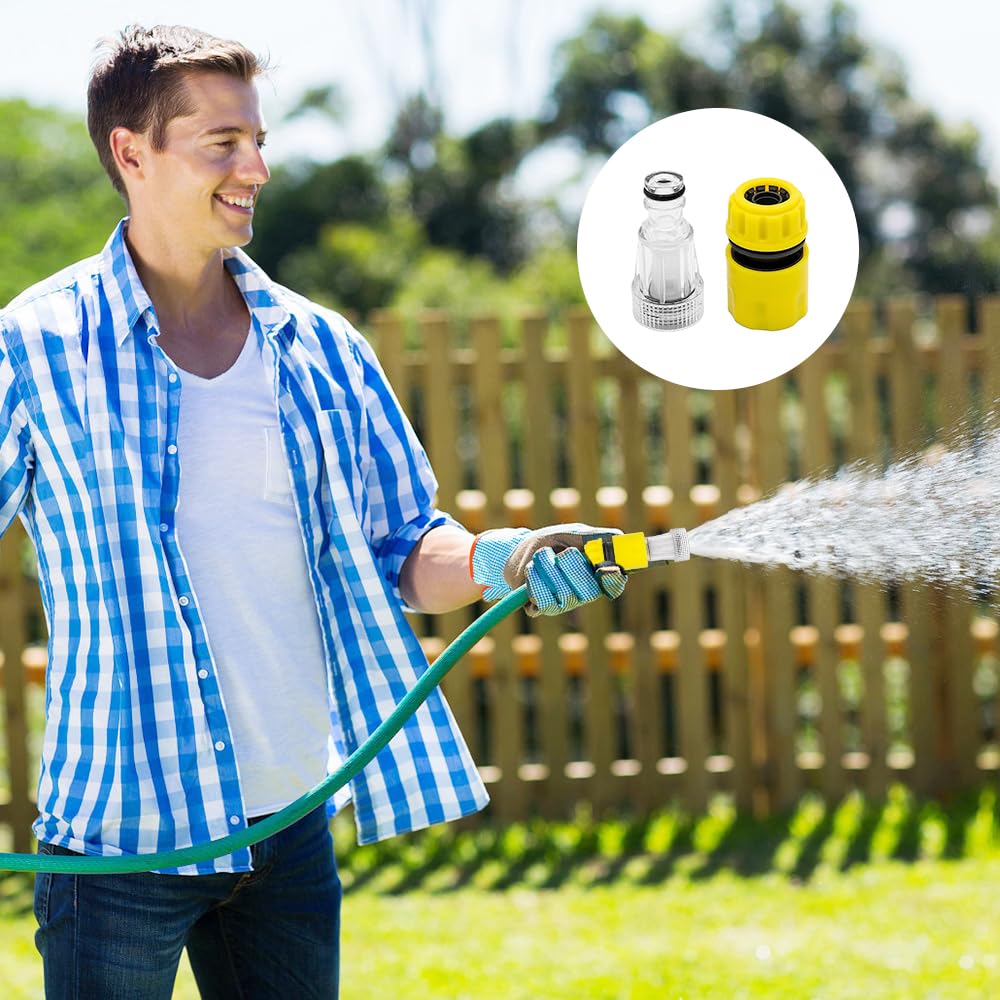 5 filtros de agua para limpiadores de alta presión, adaptador rápido para manguera de jardín, filtro de manguera de agua de 3/4 pulgadas, con 2 adaptadores rápidos, para lavadoras de alta presión,
