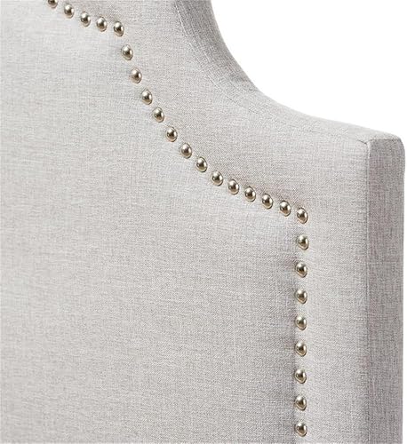 Miniatura 8 de BOWERY HILL Moderna cabecera tapizada doble en beige grisáceo