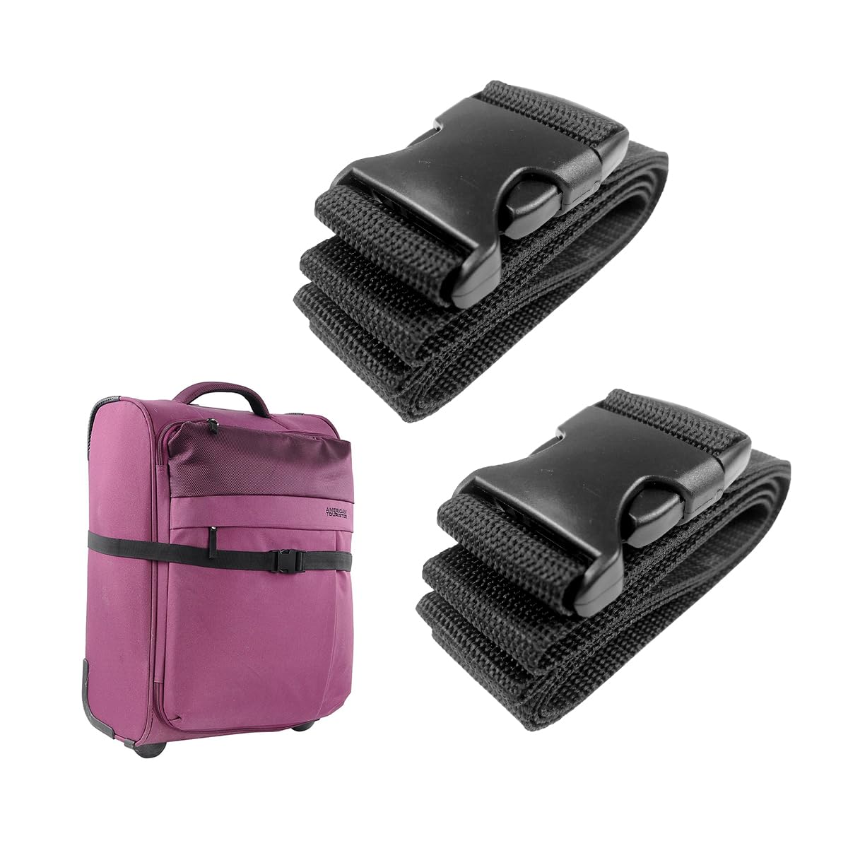 Car Battery Tie Down Strap, 2PCS 39 Inch Adjustable Vehicle Battery Hold Down Webbing with Quick Release Buckle, Auto Power Box Safely Secures Strap, Universal for SUV Sedan Truck