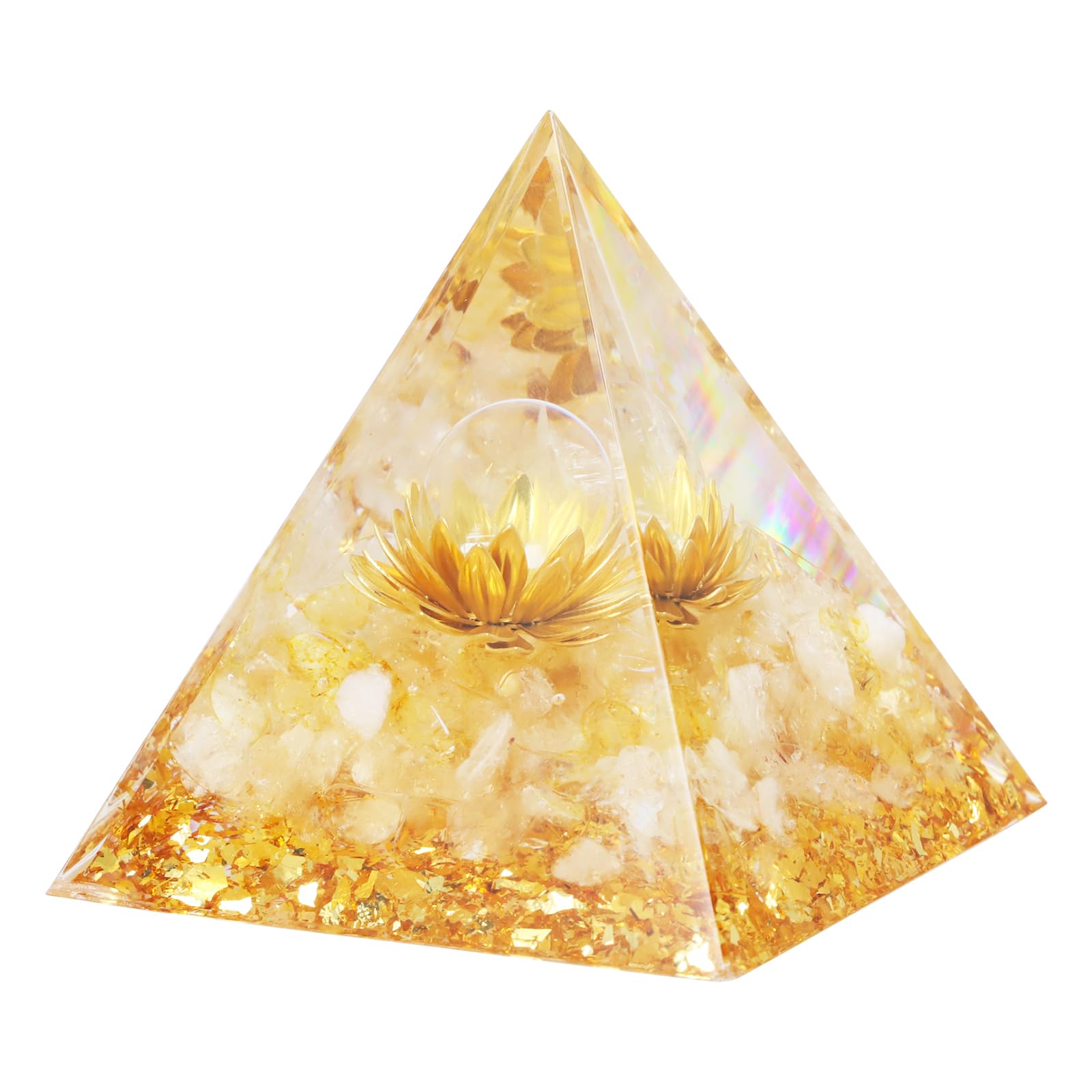 Nivofucitrine Pyramid Protection Gemstone Chakra Crystals For Healing Energy Healing | Seychelles Australia