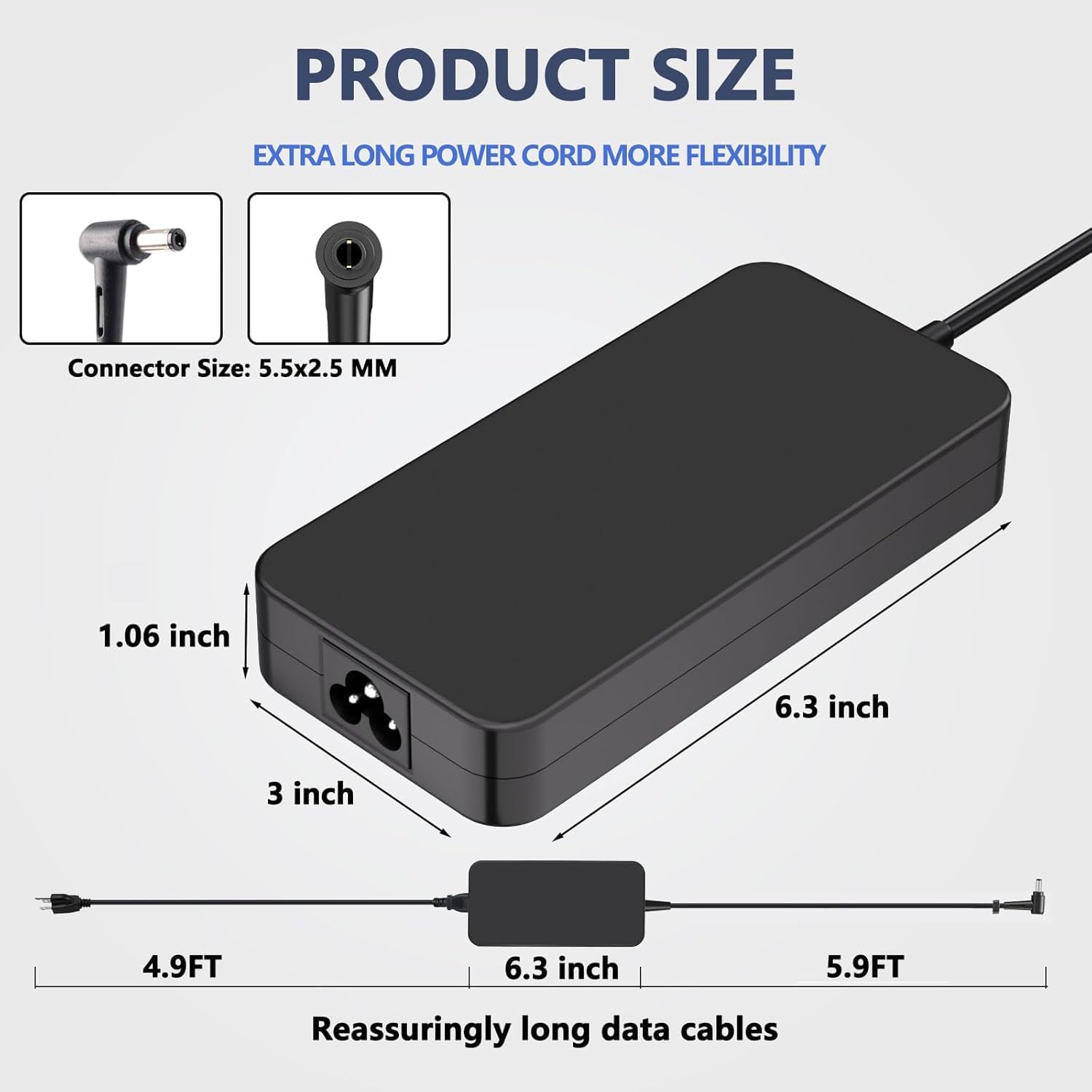 120W Charger Compatible with ASUS FX504 UX510UW N56J N56VM N56VZ N750 N500 G50 N53S N55 Laptop A56 A93S A550J C90S FX50 FX50J FX50V G550J N55S N56V N550J ZX50V ZX53V A15-120P1A PA-1121-28 Charger