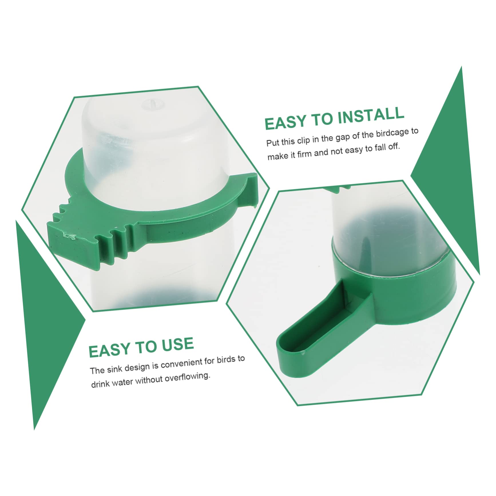 ORFOFE Water Dispenser for Birds 10pcs Parrot Water Feeding Storage Cup Bird Feeder Waterer Pigeon Feeder Auto Drinking Tool