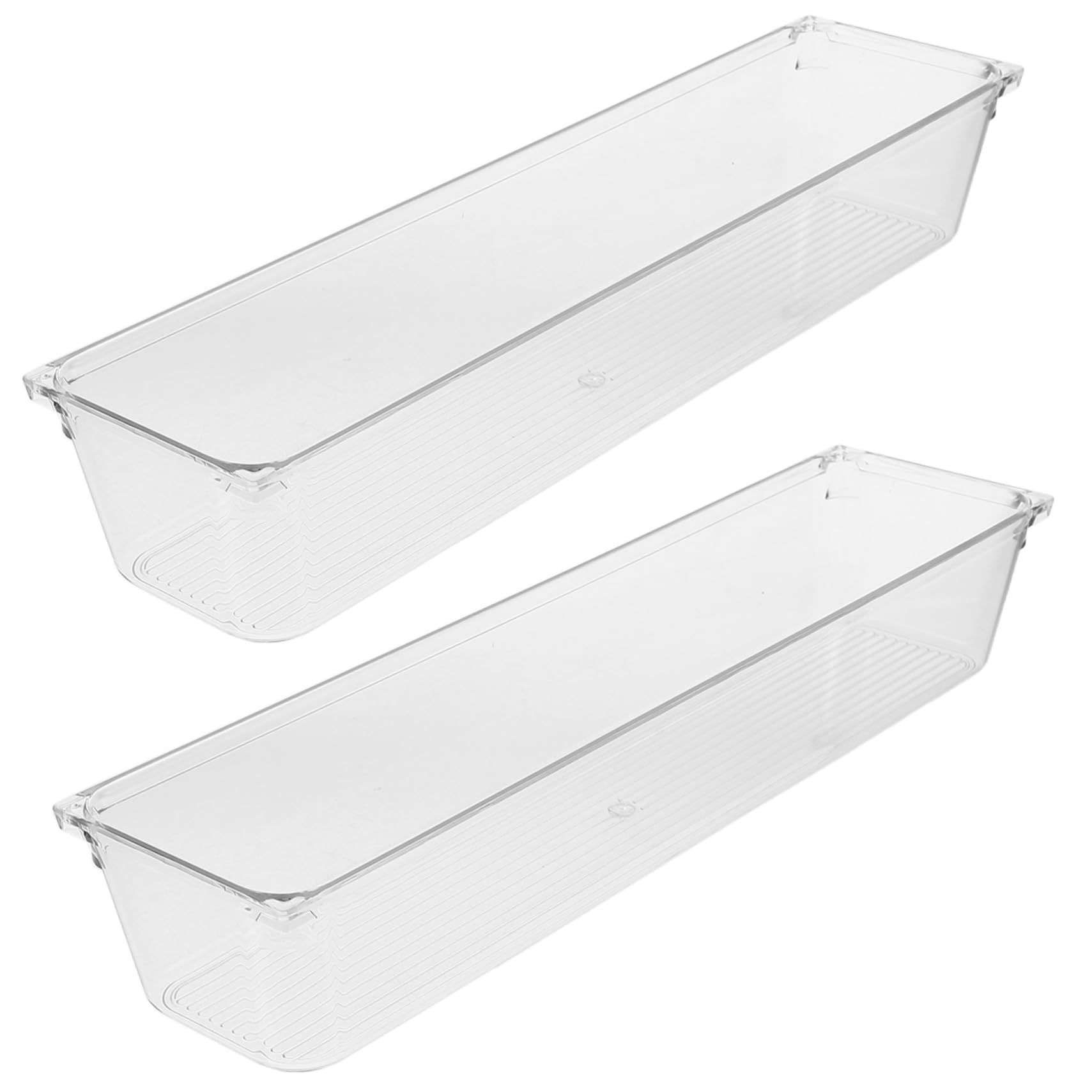 GLEAVI 4sets Clear Organizer Box Multi Purpose Makeup and Skincare Storage for Vanity Bathroom and Office Versatile Lip Gloss and Lipstick Holder Capacity Display Rack 2pcs*4