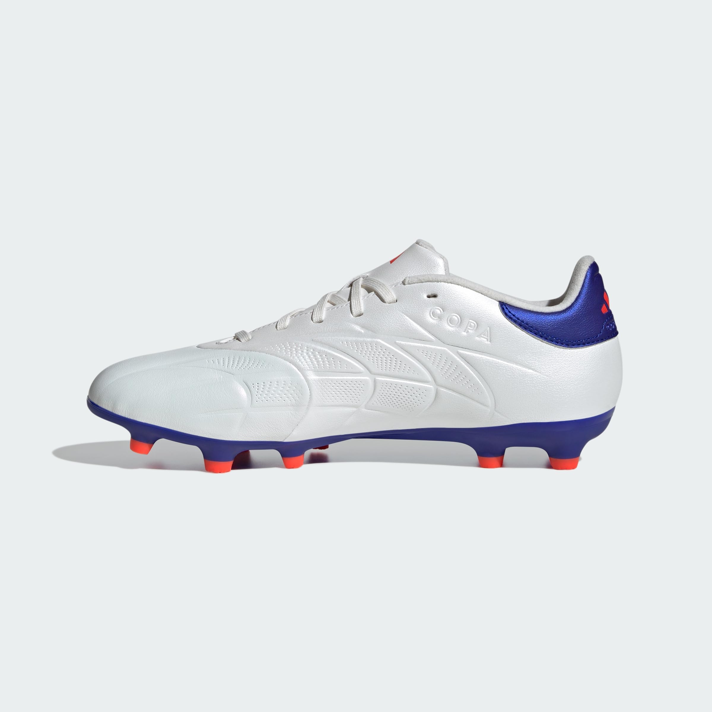 adidas Unisex - Adulto COPA PURE II LEAGUE Football Boots Firm Ground, Cloud White / Lucid Blue / Solar Red, 40 EU