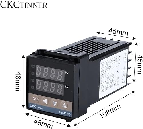 Miniatura 3 de PID Digital Intelligent Industrial Temperature Controller Dual Alarm 220V Relay REX-C100-C400-C700-C900 VABMAB SSR Relay Output(REX-C700 VAB)