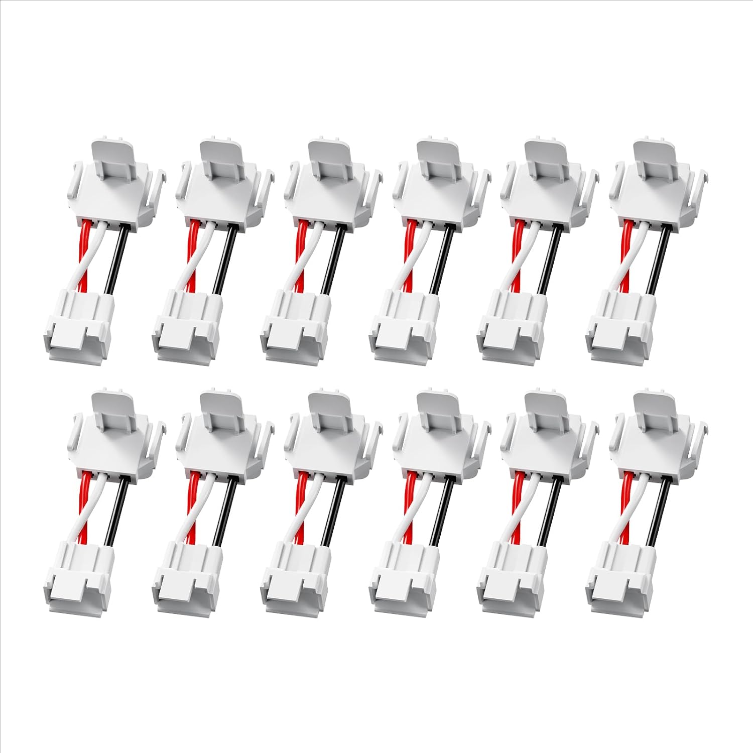 SITERWELL GA6217F Quick Connect Smoke Detector Adapter Plug for Hardwired Smoke and CO Detector, Compatible with GS562A Smoke Alarm,Smoke Alarm Wiring Harness for easy to retrofit and install,12 Packs