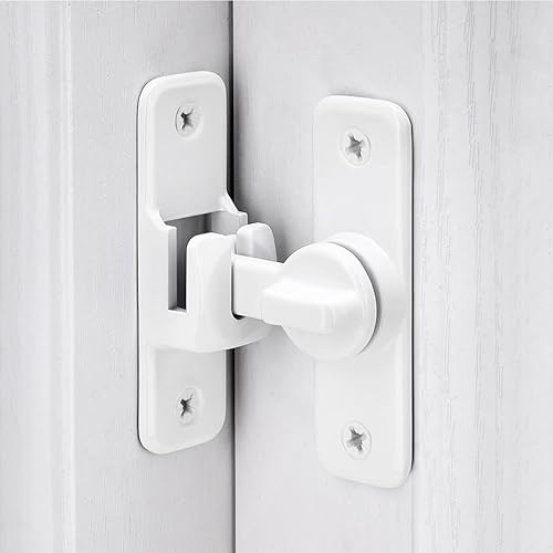 Miniatura 3 de Pestillos de puerta de granero abatibles, versátiles cierres de seguridad de 90180 grados, cierres de puerta de aleación de zinc para puertas de