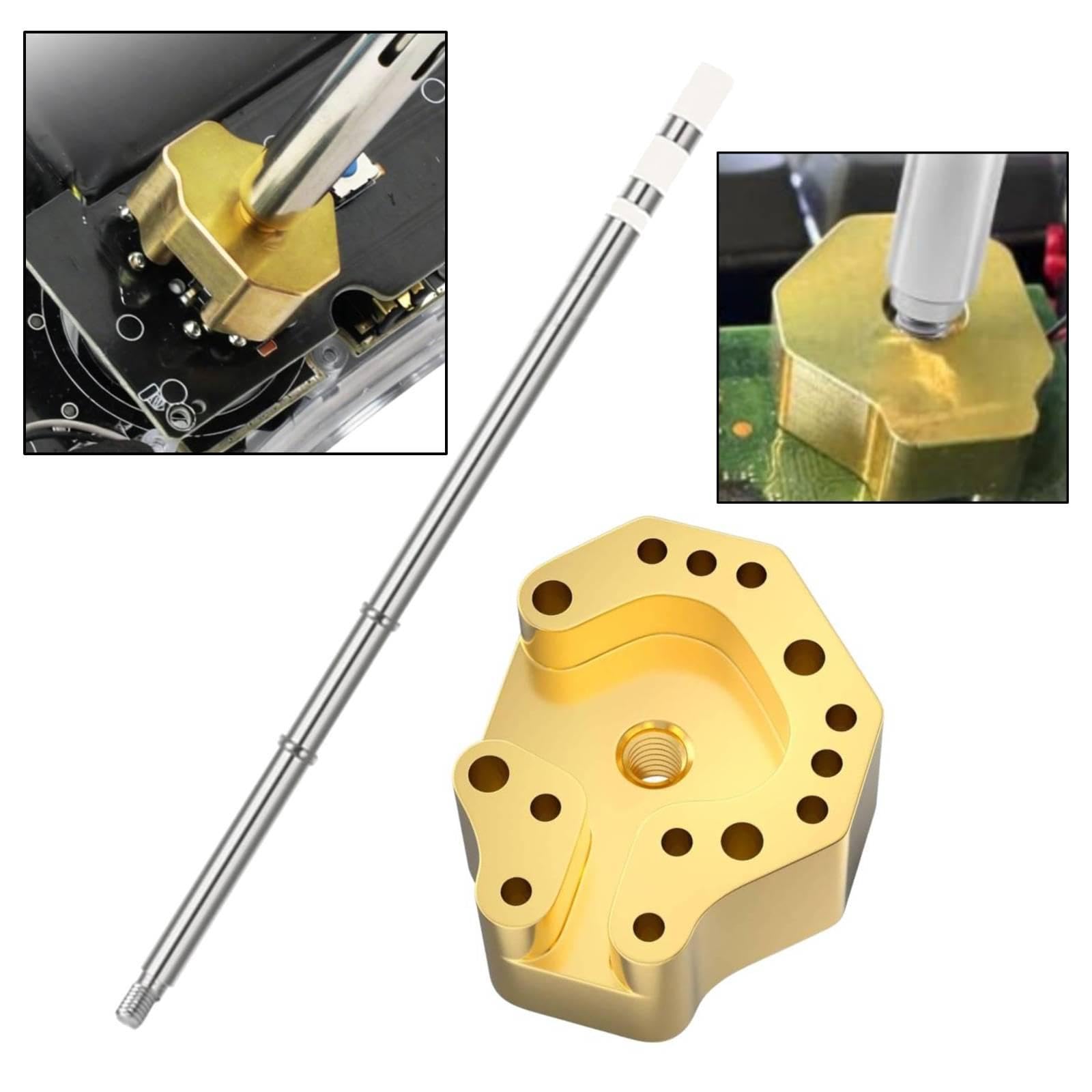 Baoblaze Punta del saldatore per joystick con adattatore, ricambio per manutenzione, strumento di riparazione robusto per giochi, controller professionale in, T12