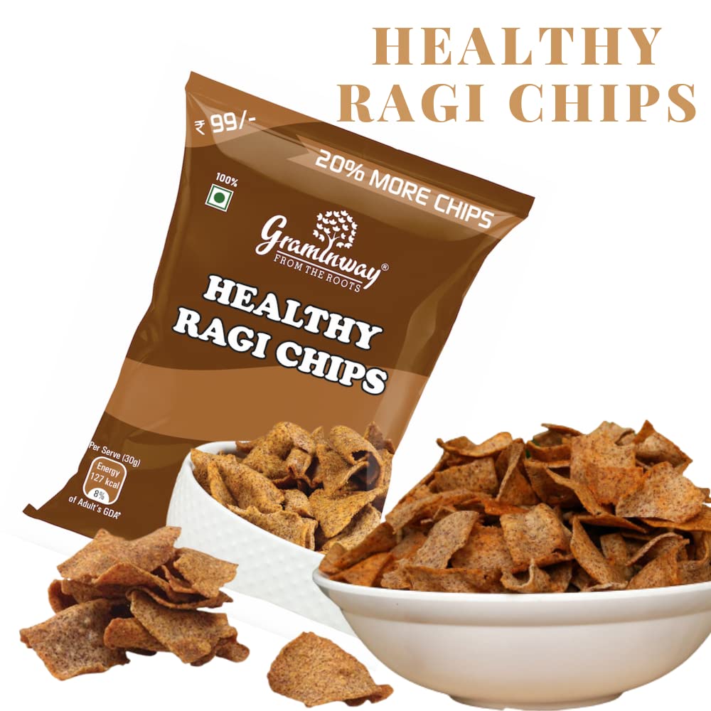 Graminway Healthy Ragi Chips -100gm ( Pack of 4 ) - Image 3 thumbnail