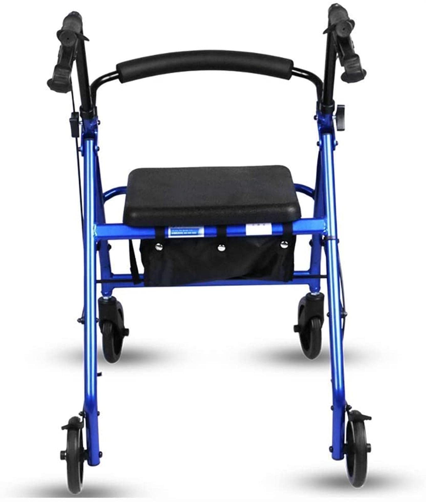 Andador con Andador para Caminar Ancianos Aleación de Aluminio Empujable Hogar Ligero con Escalones Carrito de Compras Bastón Antideslizante con Hospital Anhelo